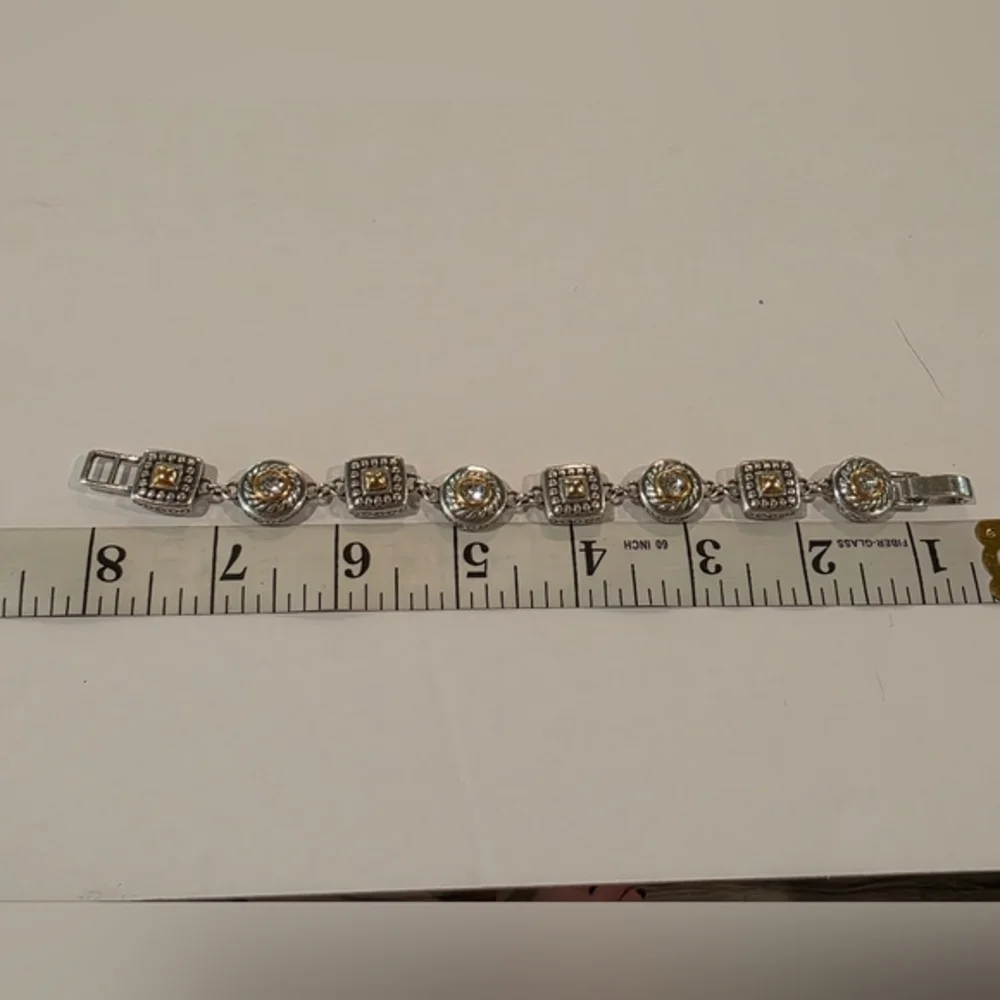 Brighton Heiress Silver and‎ Gold Plated Swarovski Crystal Bracelet